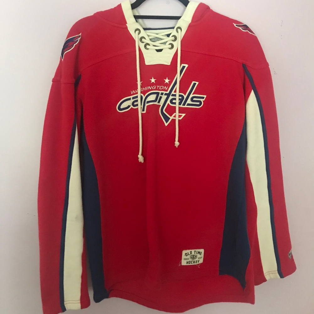 Red and Cream Washington Capitals Hoodie